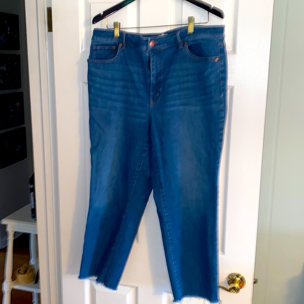 Loft Boyfriend Curvy high rise Jeans